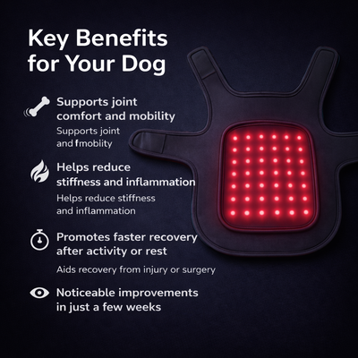 Help your dog move comfortably again with soothing red light therapy for joints and muscles